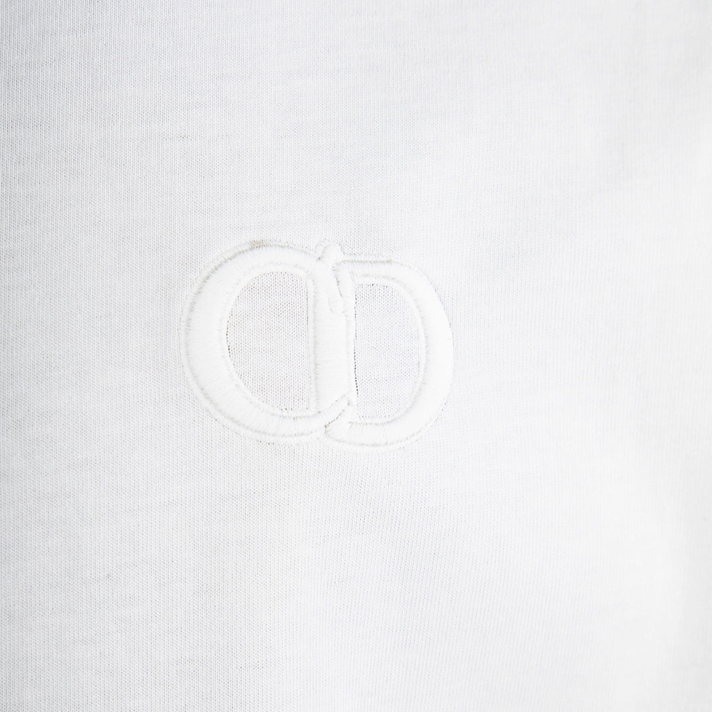 White Dior T-shirt with tonal double-D emblem