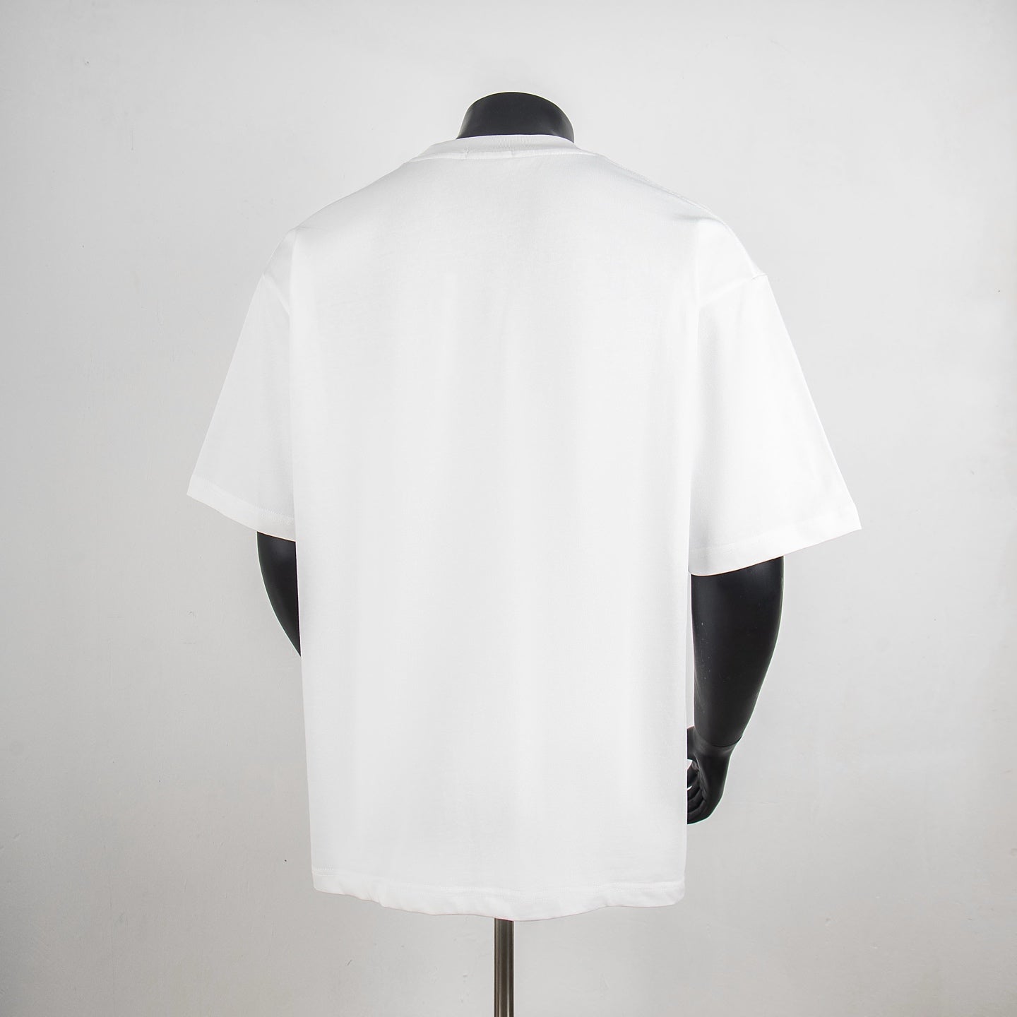 White short-sleeve T-shirt, back view