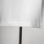 White T-shirt lower hem stitching detail