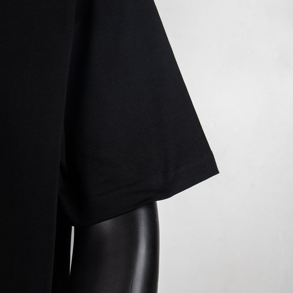 Black Dior short-sleeve T-shirt sleeve hem