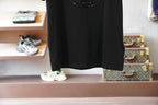 Versace black T-shirt with short sleeves and straight hem