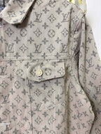 Louis Vuitton monogram long-sleeve jacket chest pocket and front panel close-up