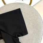 Versace black T-shirt sleeve and side seam detail