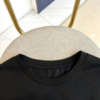 Versace black T-shirt crew neck close-up