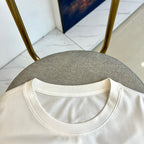 White Versace T-shirt crew neckline close-up