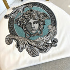 White Versace T-shirt Medusa face graphic print detail