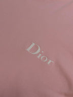 Pink Dior T-shirt with embroidered 'Dior' logo detail on chest