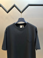 Black Dior T-shirt with crew neck and small logo on chest