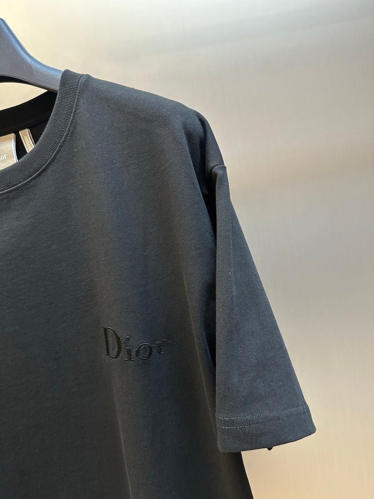 Dior crewneck T-shirt in dark navy, short sleeve with Dior logo print