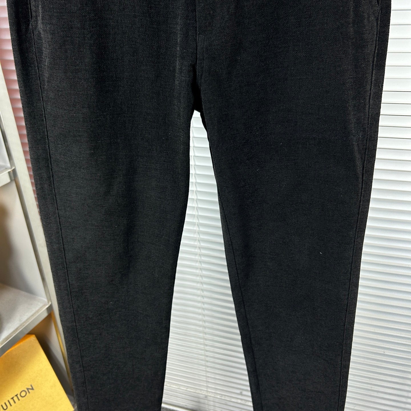 Versace dark jeans with straight legs and visible side seam