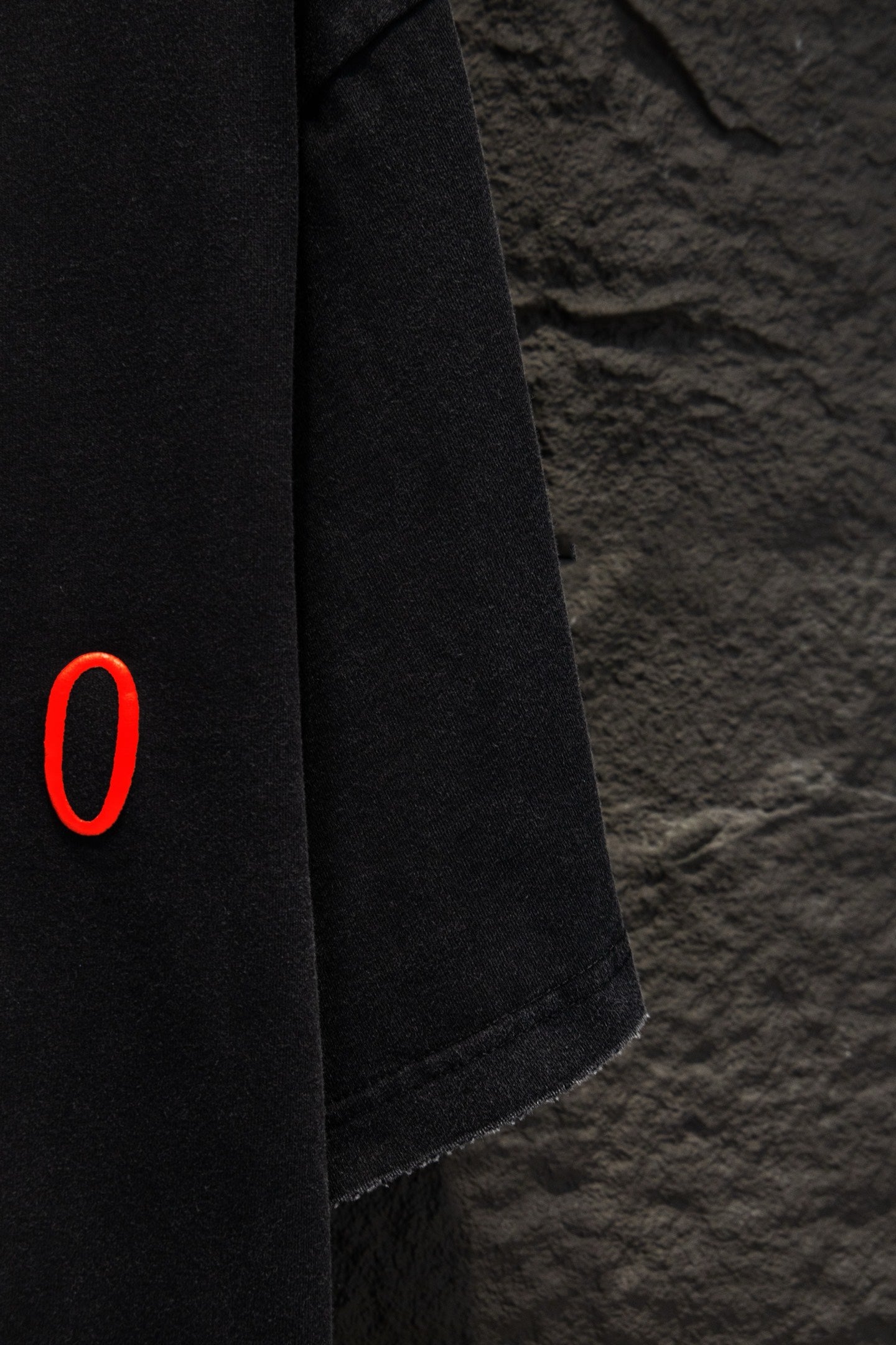 Balenciaga T-shirt side hem and stitching detail, black