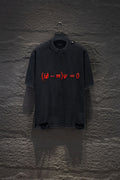 Balenciaga short-sleeve T-shirt with red equation graphic, black