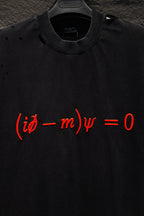 Balenciaga short-sleeve T-shirt with large red equation print, black