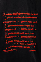 Balenciaga short-sleeve T-shirt close-up with red equation graphic, black