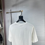 Versace white T-shirt back view with studded detail near lower area
