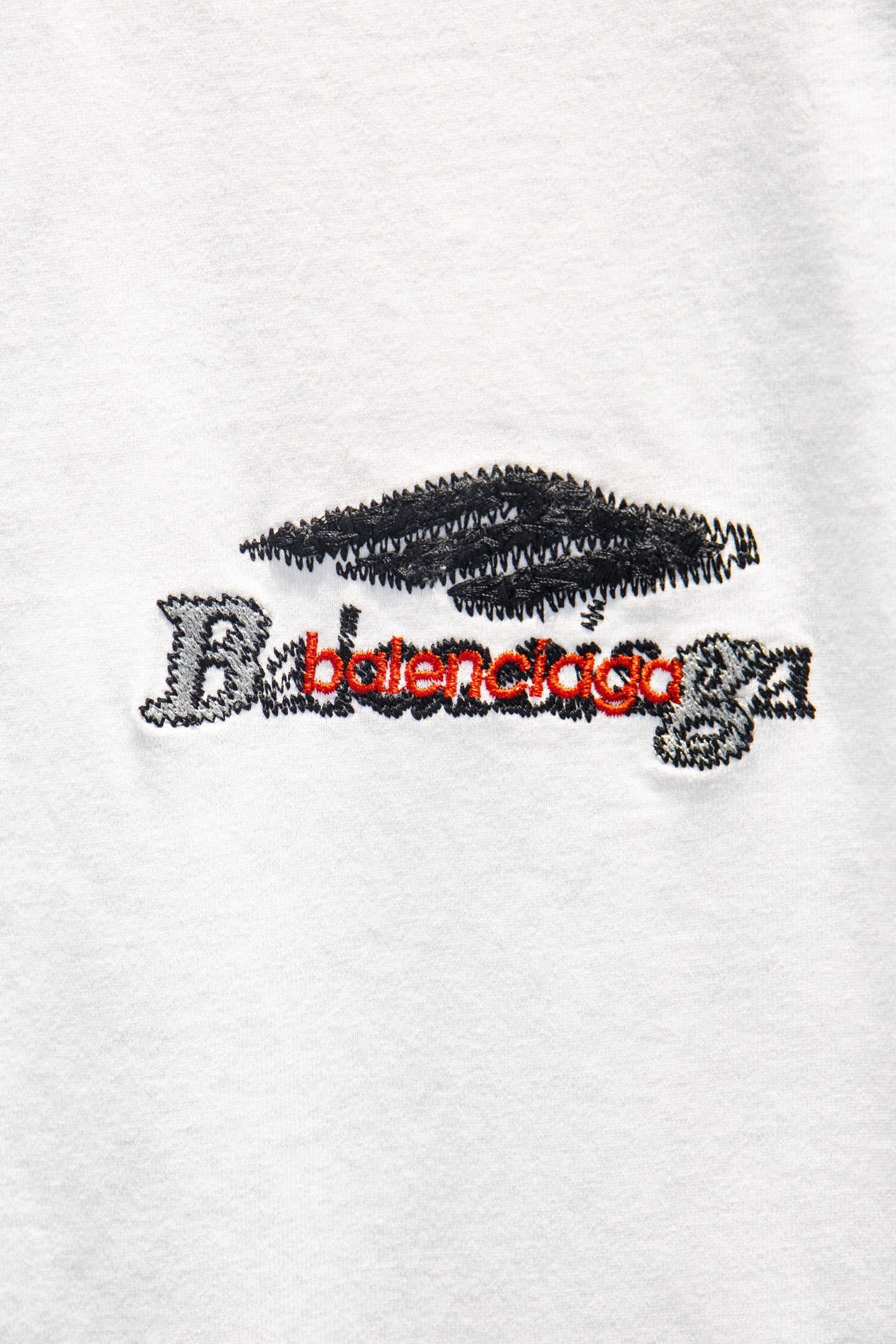 Balenciaga crewneck T-shirt in white with embroidered eye-shaped logo motif