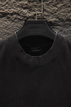 Balenciaga black crewneck T-shirt neckline detail with inner label