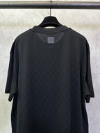 Louis Vuitton black short-sleeve T-shirt, crew neck, plain back detail