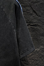 Balenciaga short-sleeve T-shirt side view in dark fabric