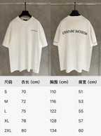 Pair of white short-sleeve T-shirts with front and back logo designs