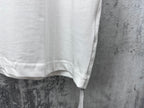 White T-shirt with visible hem and stitching