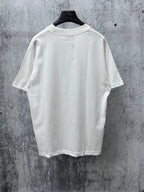White Moncler short-sleeve T-shirt, back view, crew neck