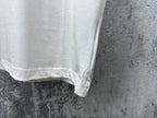 White Moncler T-shirt hem and short sleeves with stitched edge