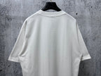 White crewneck T-shirt back view, plain short-sleeve