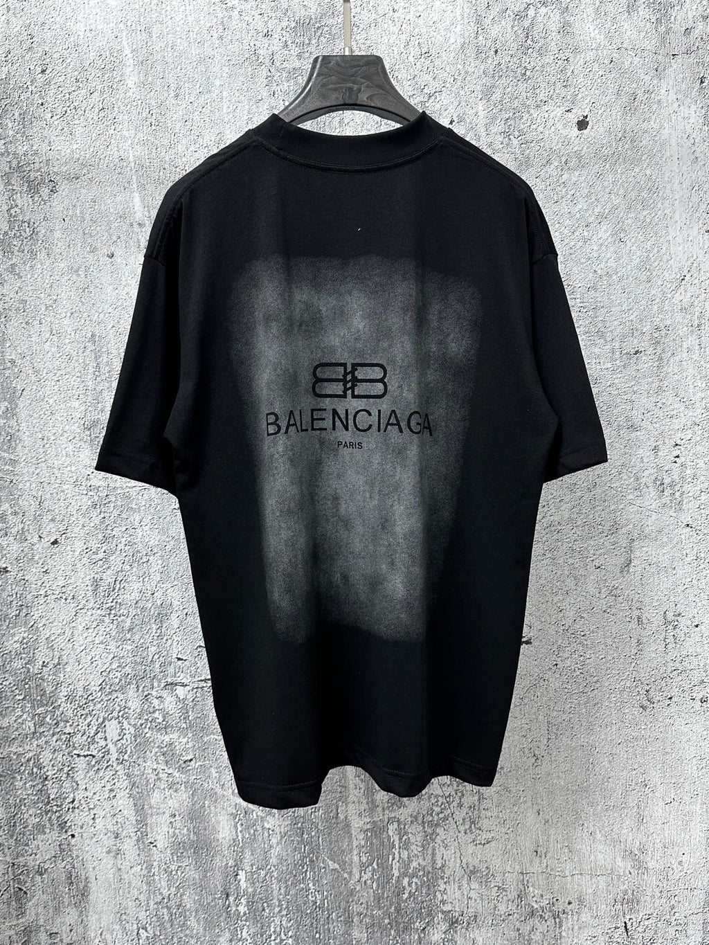Balenciaga short-sleeve T-shirt, black, crew neck, large back logo print