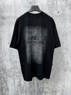 Balenciaga short-sleeve T-shirt, black, crew neck, large back logo print
