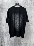 Balenciaga short-sleeve T-shirt, black, crew neck, subtle allover logo print