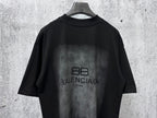 Balenciaga short-sleeve T-shirt, black, crew neck, central back logo print