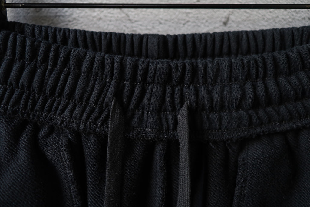 Black Balenciaga pants with ruched elastic waistband detail