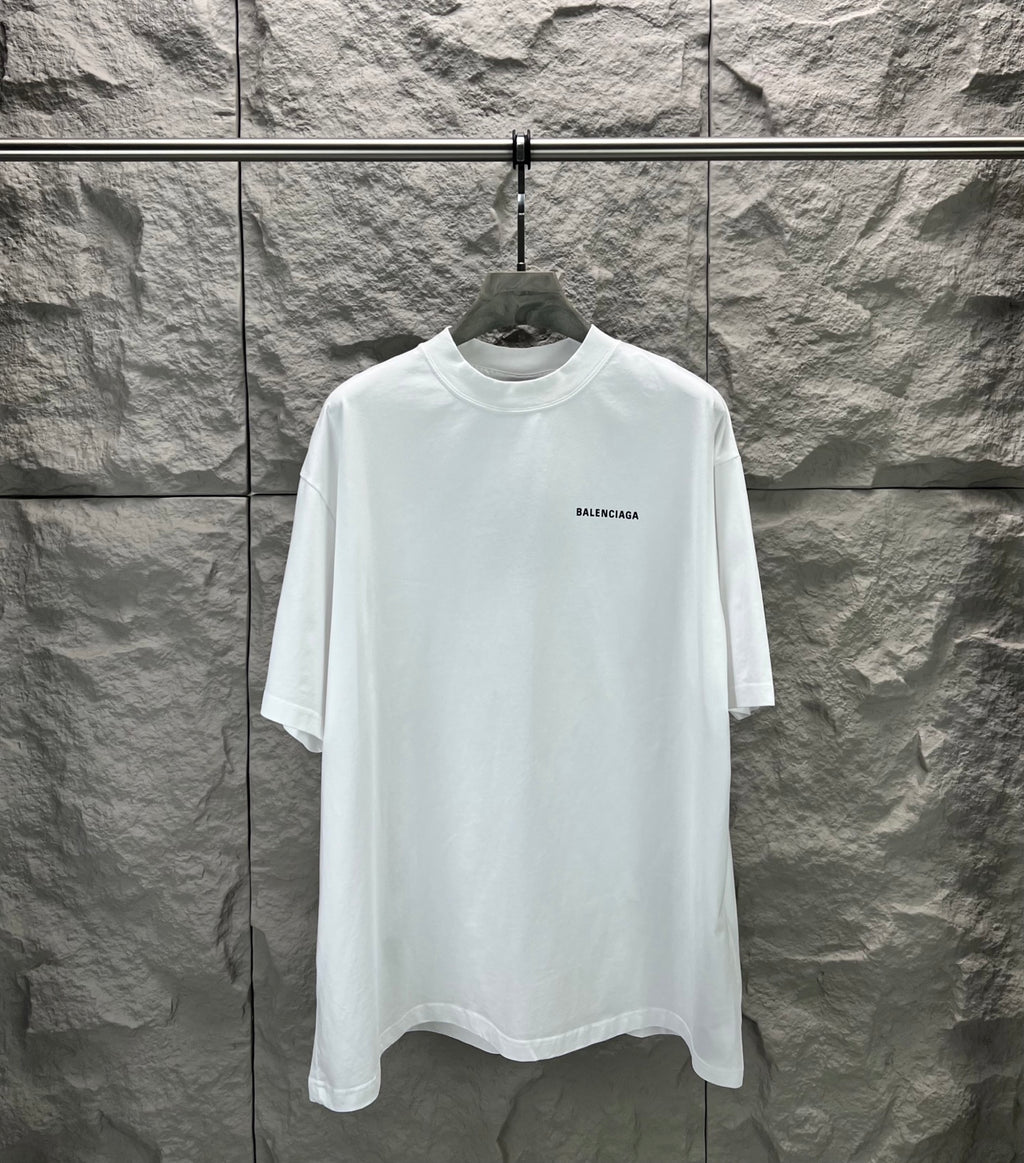 Balenciaga white short-sleeve T-shirt on hanger