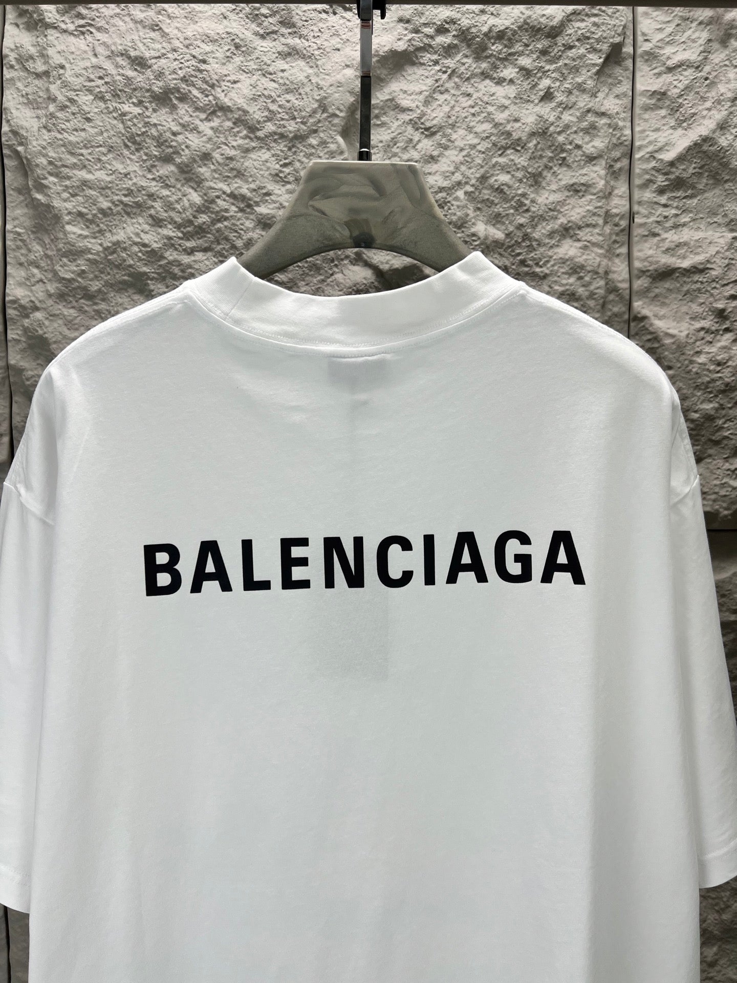 Balenciaga white T-shirt with large BALENCIAGA print on back