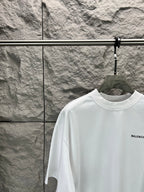 Balenciaga white short-sleeve T-shirt with small chest BALENCIAGA logo