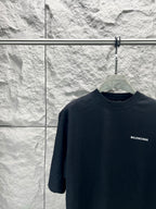 Balenciaga dark navy short-sleeve T-shirt with small chest logo detail