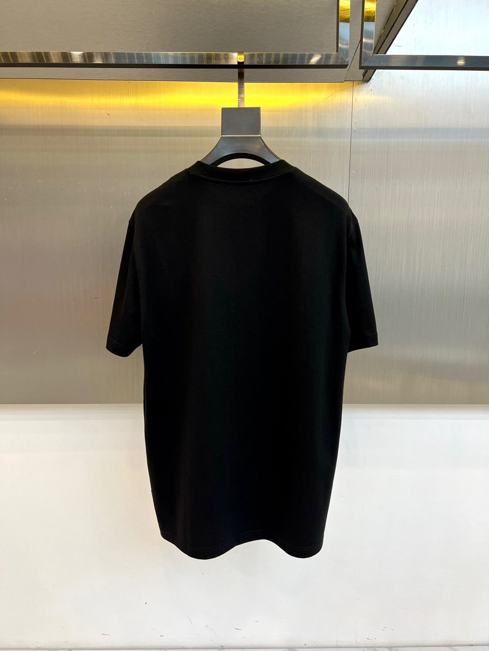 Versace T-shirt, plain black back view