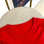 Versace red T-shirt neckline and crew collar, short sleeves