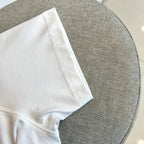White T-shirt short sleeve with clean side seam