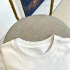 White crew-neck T-shirt collar