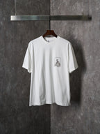 Prada white short-sleeve T-shirt with front crest graphic