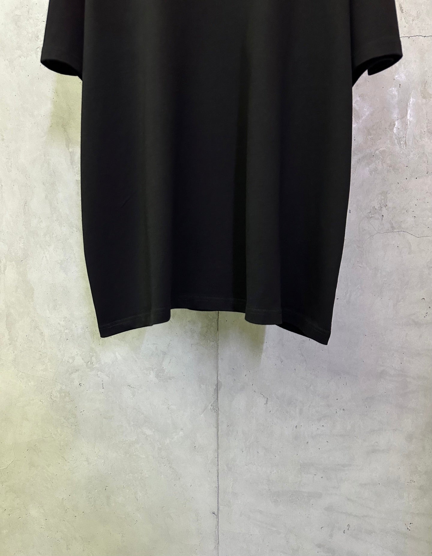 Black Burberry T-shirt hem and lower front