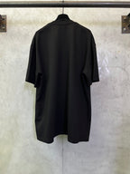 Black Burberry T-shirt, back view on hanger
