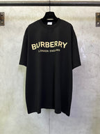 Black Burberry T-shirt with large front logo print