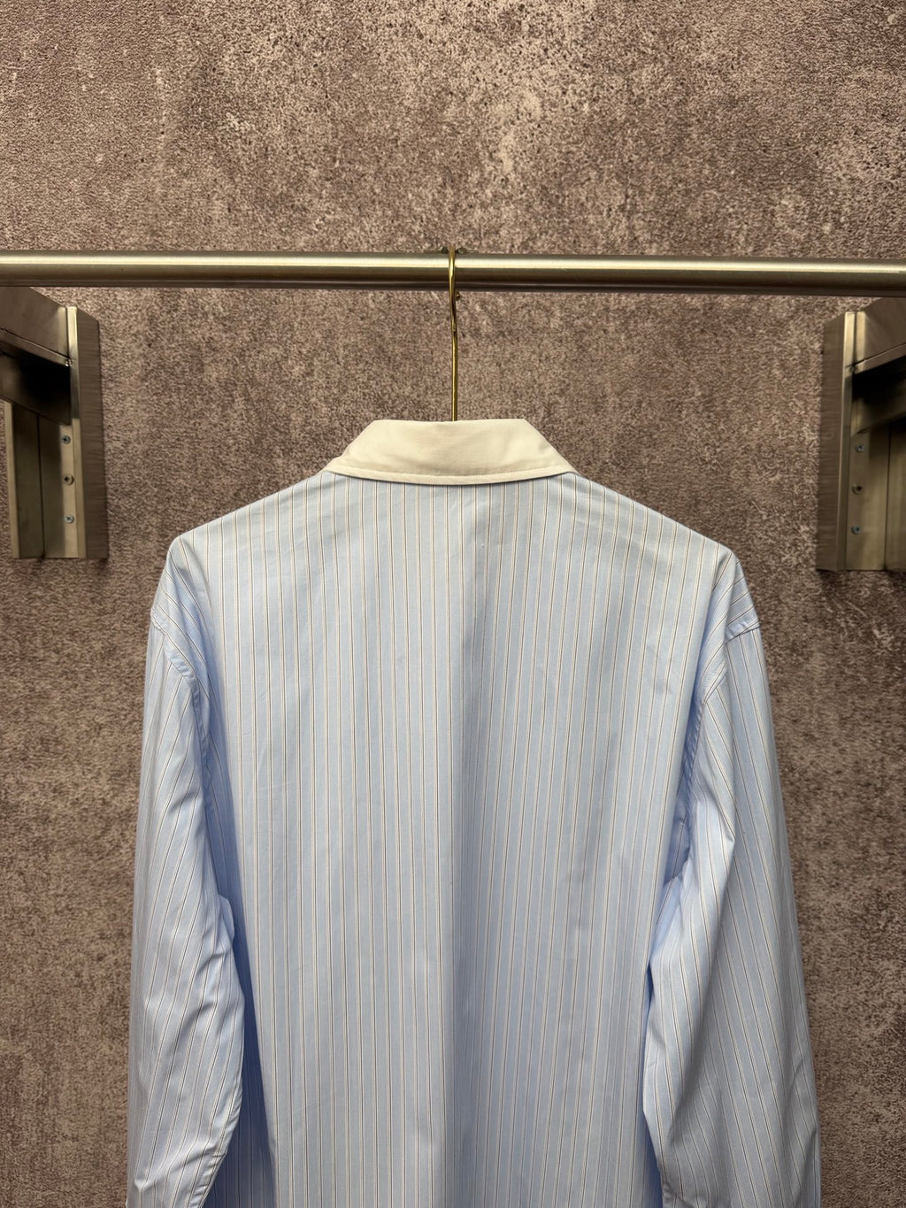 Louis Vuitton pinstriped long-sleeve dress shirt, light blue