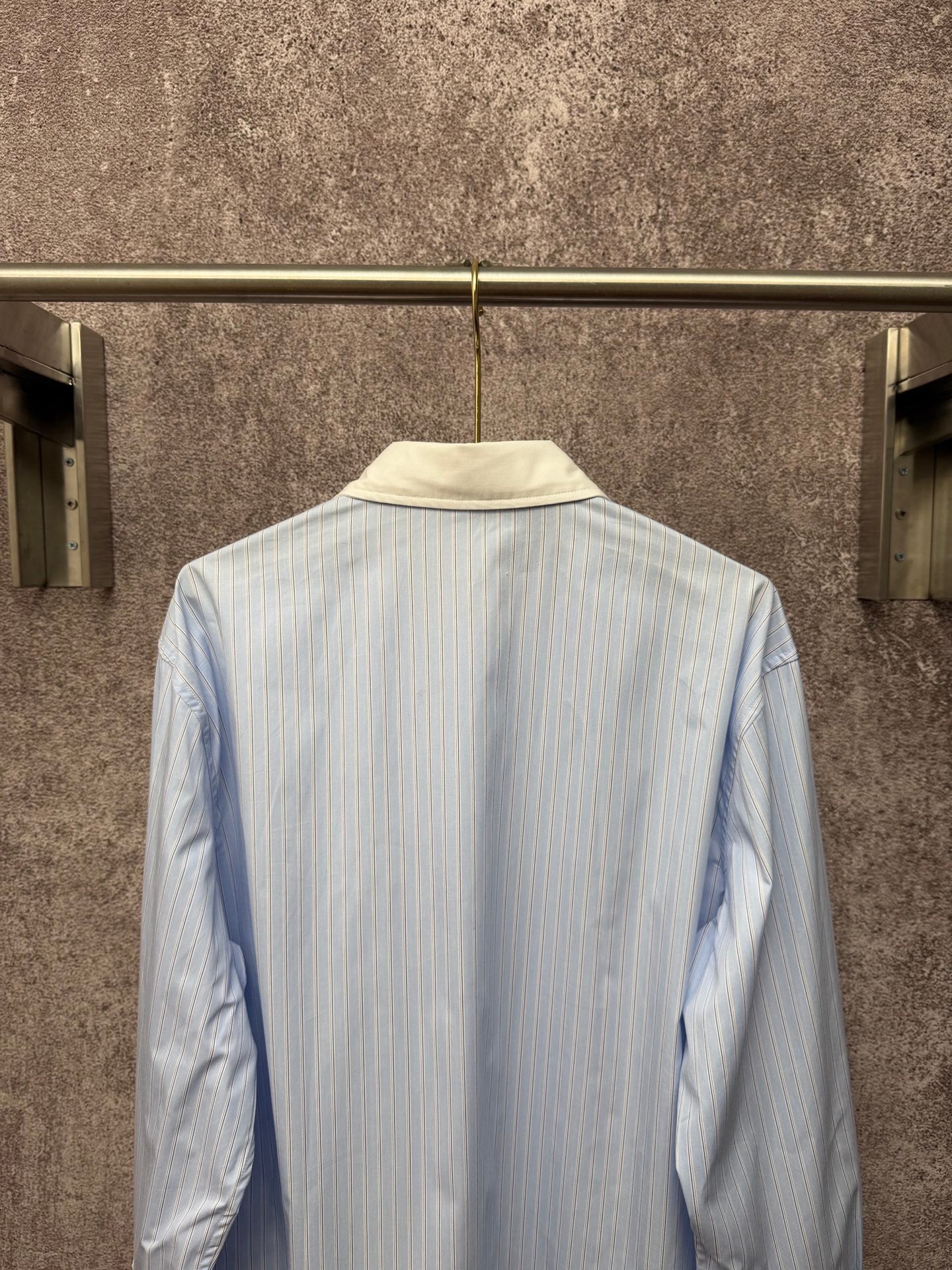 Louis Vuitton pinstriped long-sleeve dress shirt, light blue