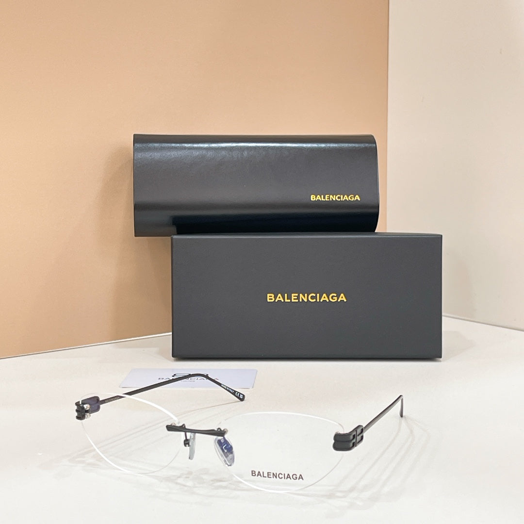 Sunglasses with blue-tinted lenses and dark-tone frames