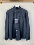 Louis Vuitton long-sleeve button-up shirt in dark blue with chest pocket