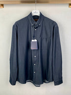 Louis Vuitton long-sleeve button-up shirt in dark blue with chest pocket